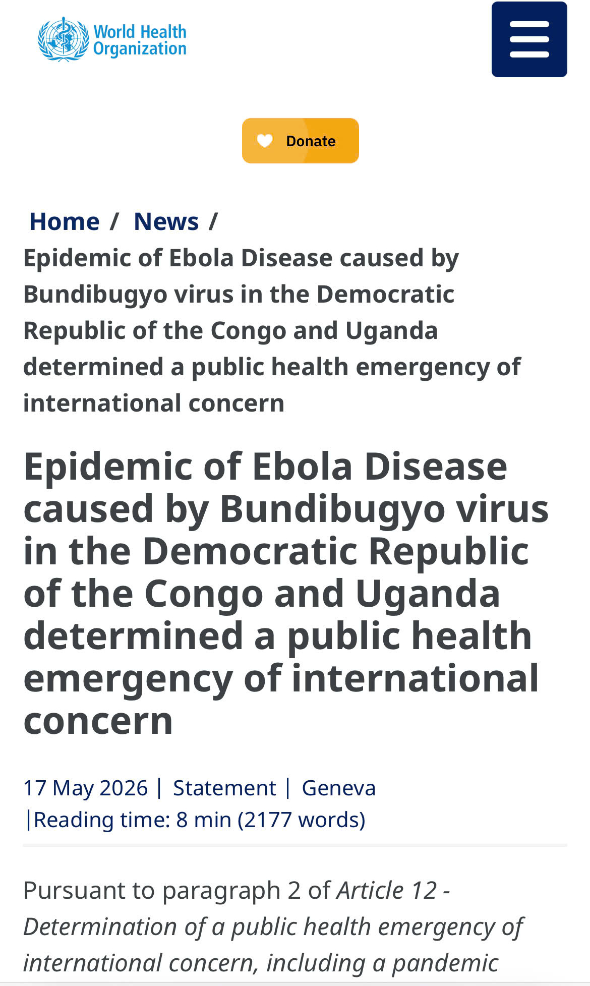 Ebola - tình trạng khẩn cấp mà WHO vừa công bố có lây qua quan hệ tình dục không?- Ảnh 1. Ebola - tình trạng khẩn cấp mà WHO vừa công bố có lây qua quan hệ tình dục không?- Ảnh 1.