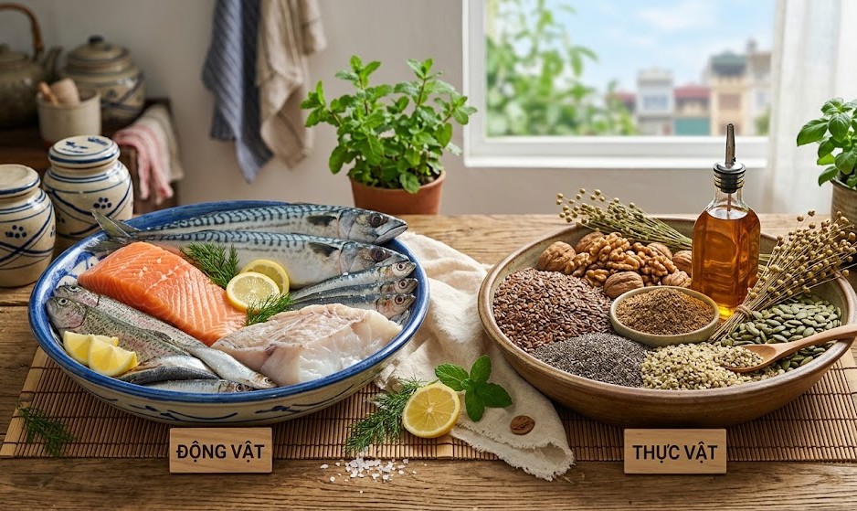 Omega-3 có nguồn gốc động vật và thực vật, loại nào tốt hơn?- Ảnh 1. Omega-3 có nguồn gốc động vật và thực vật, loại nào tốt hơn?- Ảnh 1.