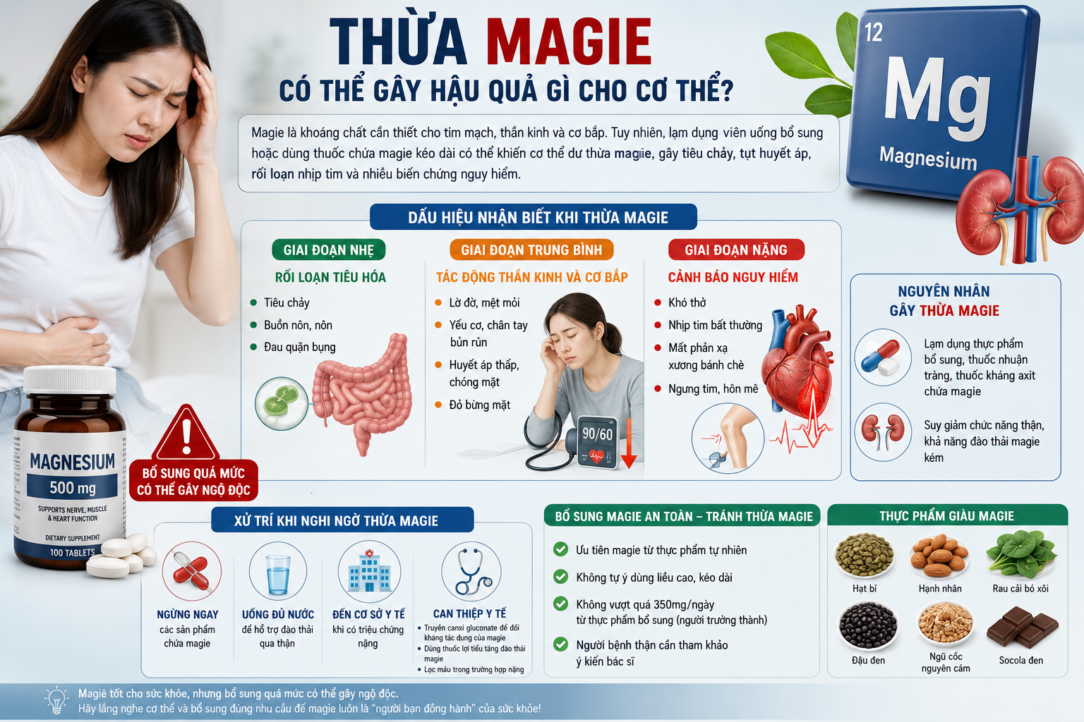 Điều gì xảy ra khi cơ thể dư thừa magie?- Ảnh 1. Điều gì xảy ra khi cơ thể dư thừa magie?- Ảnh 1.