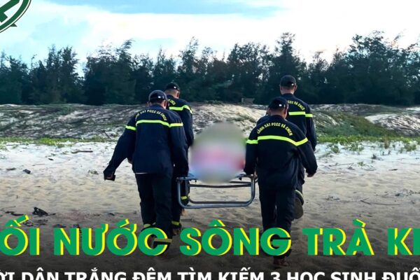 Thương tâm vụ 3 trẻ em đuối nước trên sông Trà Khúc, người dân trắng đêm tìm kiếm