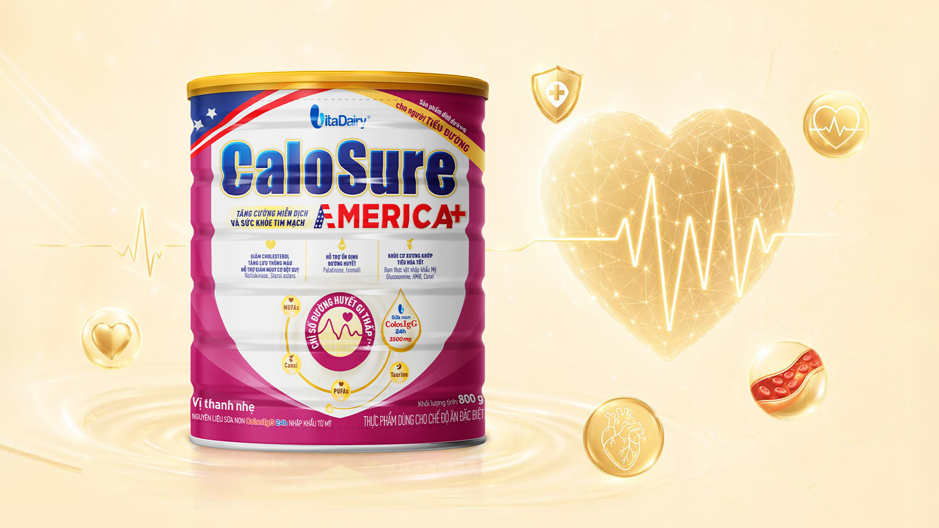 VITADAIRY ra mắt Calosure America: giải pháp dinh dưỡng chuyên biệt hỗ trợ tăng cường tim mạch và ổn định đường huyết- Ảnh 2.