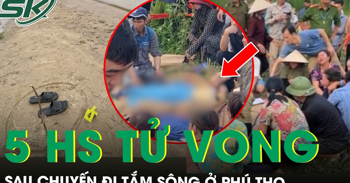 Tiếng gọi con xé lòng tại hiện trường 5 học sinh đuối nước ở Phú Thọ sau buổi tắm sông định mệnh