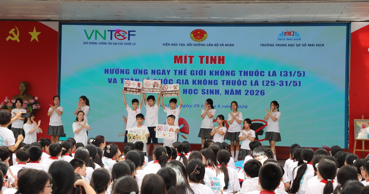 Giờ học đặc biệt về sức khỏe và xây dựng trường học an toàn, văn minh và không khói thuốc