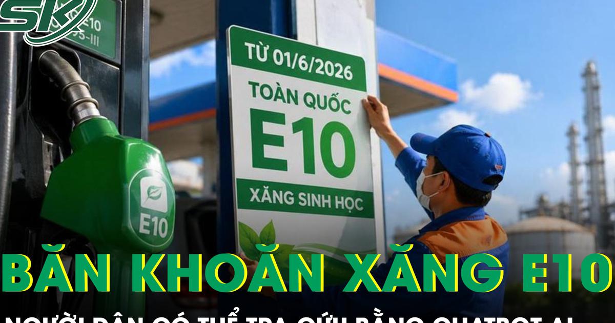 Băn khoăn về xăng E10, người dân có thể tra cứu bằng chatbot AI của Bộ Công Thương