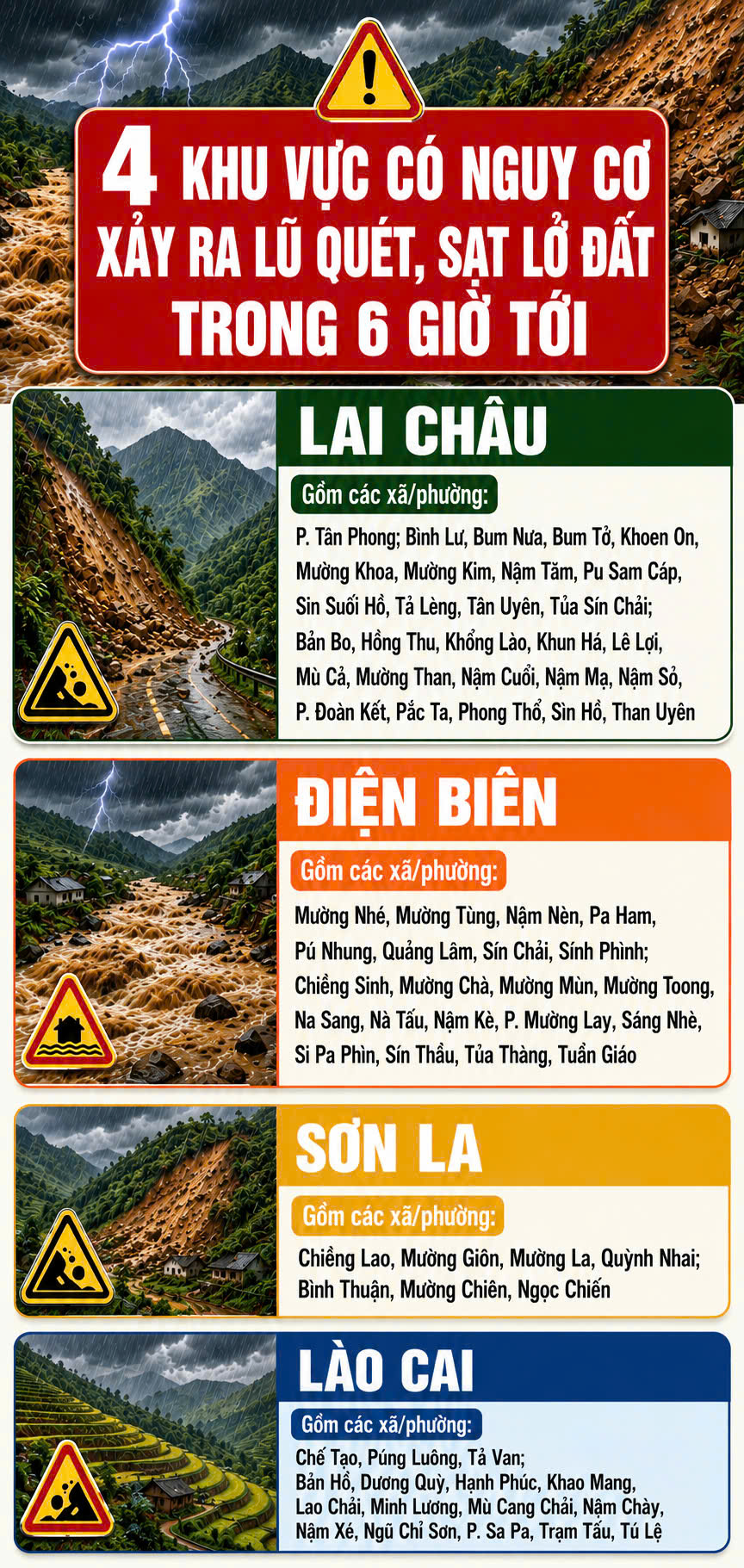 khu-vuc-17810647305581714334518 4 khu vực có nguy cơ xảy ra lũ quét, sạt lở đất trong 6 giờ tới- Ảnh 1.