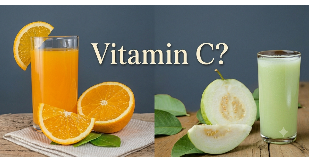 Nước ép ổi hay nước cam giàu vitamin C hơn?
