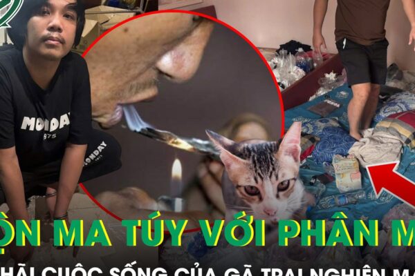Cận cảnh căn phòng trọ của thanh niên nghiện ma túy: Rác thải chất đống, trộn ma tuý với phân mèo để hít