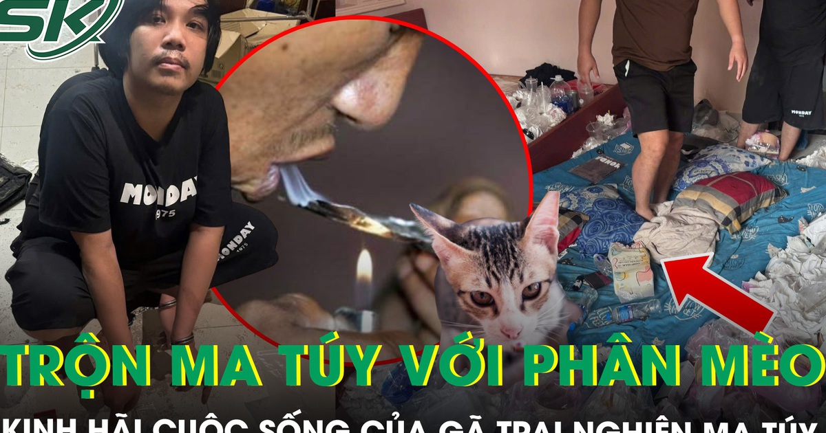 Cận cảnh căn phòng trọ của thanh niên nghiện ma túy: Rác thải chất đống, trộn ma tuý với phân mèo để hít
